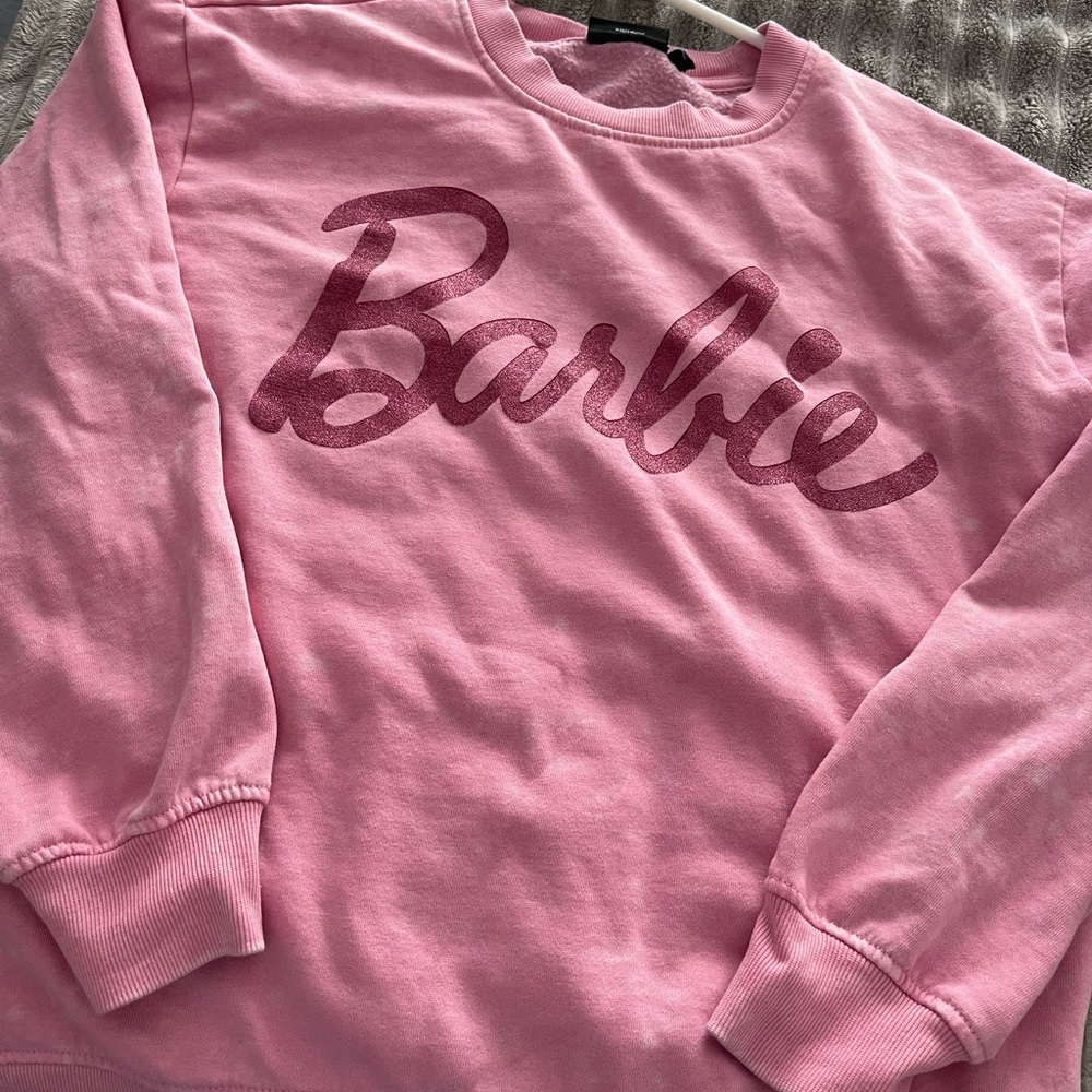 Barbie Pink Logo Crewneck Top